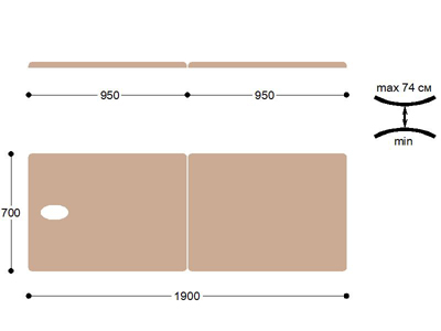 Массажный стол 190х70 см