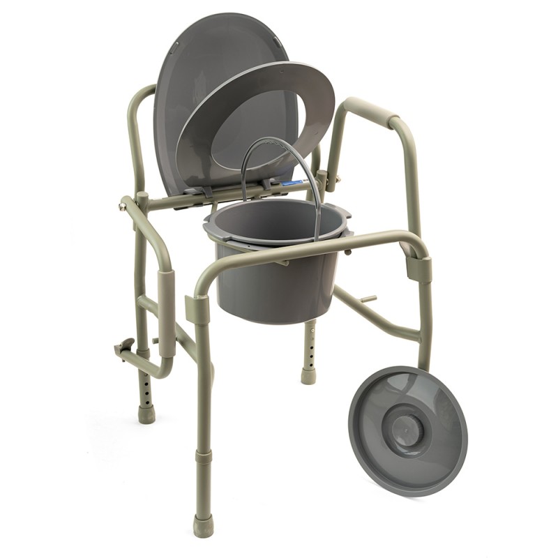 Кресло-туалет 10583, с откидными поручнями