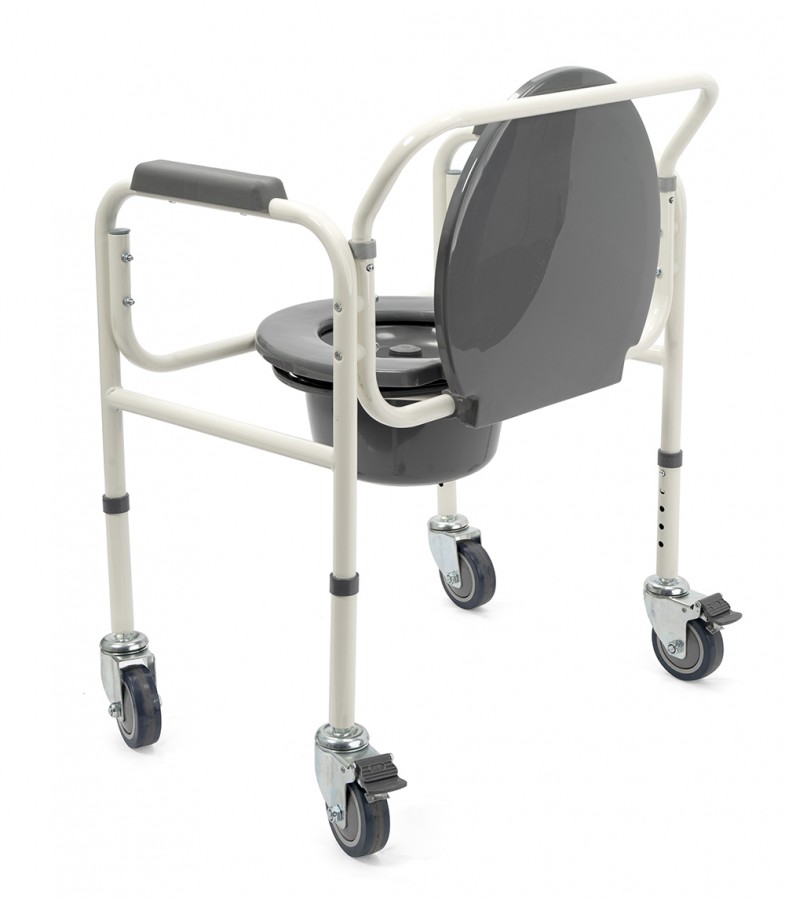 Кресло-туалет Barry WC201, сборный, на колесах, повышенной грузоподъемности